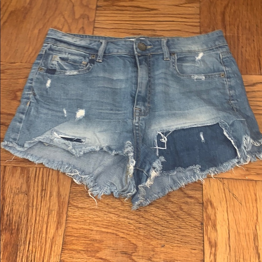 Aeropostale High Waisted Distressed Shorts